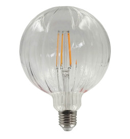 LED-filamentpære - Kugleformet - Dekorativ 6W E27 - Rav - BIG Ø175mm