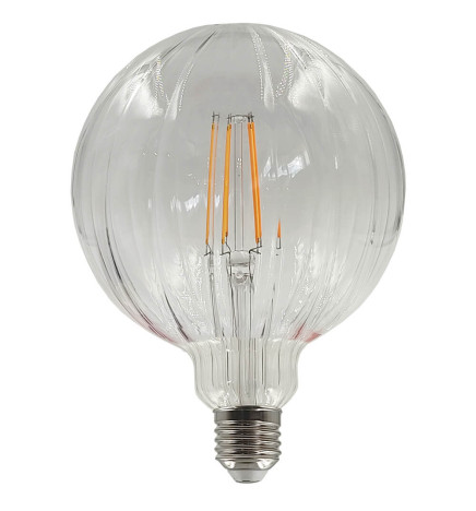 LED-filamentpære - Kugleformet - Dekorativ 6W E27 - Rav - BIG Ø175mm