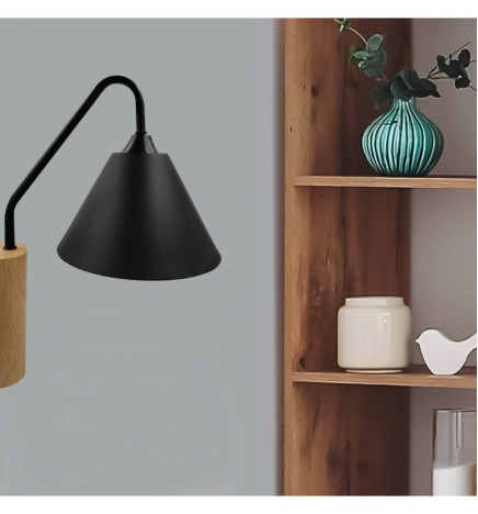 Applique a LED Nero - LERUM - Per E27 LED