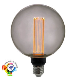 LED-pære - Moderne røget glas- 4W - E27 - G125