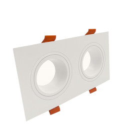 Cornice ad Anello BIANCO - DOPPIO - orientabile per GU10