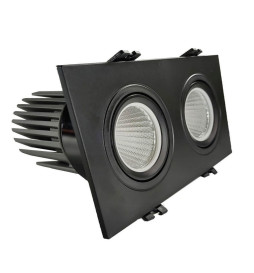 Encastré LED 30W - Orientable - NOIR Double - CRI+92 - UGR13