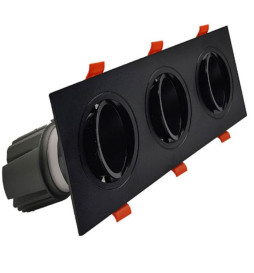 Encastré LED 45W - Orientable - NOIR Triple - CRI+92 - UGR13