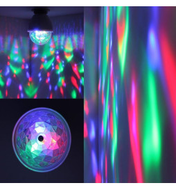 LEDlyspære E27 3W RGB Disco