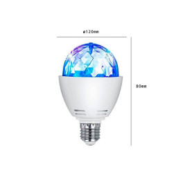 LEDlyspære E27 3W RGB Disco