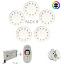 PACK -5 - RGB Tauchbare LED-Lampe 36W PAR56 - DC12V - IP68 - Edelstahl316 - IK10 -  Pool