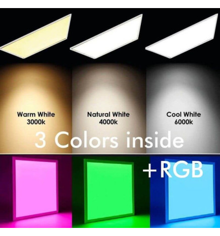 LED Panel 60x60 - Dimmbar - 40W CCT + RGB + SMART Google - Alexa