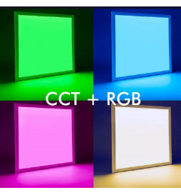 LED Panel 60x60 - Dimmable - 40W CCT + RGB  + SMART Google - Alexa