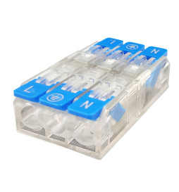 Quick Connector - 3 Inputs - 3 Outputs - KV221-415 - for Electrical Cable