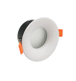 Fast Vattentät Cirkulär Ram - KRÖKT EFFEKT - GU10-MR16 - IP65 - VIT