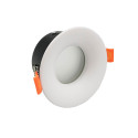 Fixed Watertight Circular Frame - CURVED EFFECT - GU10-MR16 - IP65 - WHITE