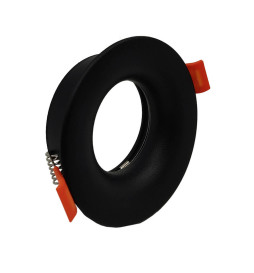 Fixed Circular Ring - CURVED EFFECT - For GU10-MR16 - BLACK