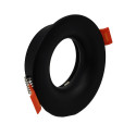 Fixed Circular Ring - CURVED EFFECT - For GU10-MR16 - BLACK