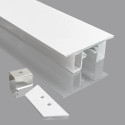 Aluminum Profile - WHITE - DOUBLE LIGHT for LED Strip - 2 Meters