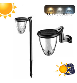 Solar wall light with 3X1 - 200Lm - CCT - IP54