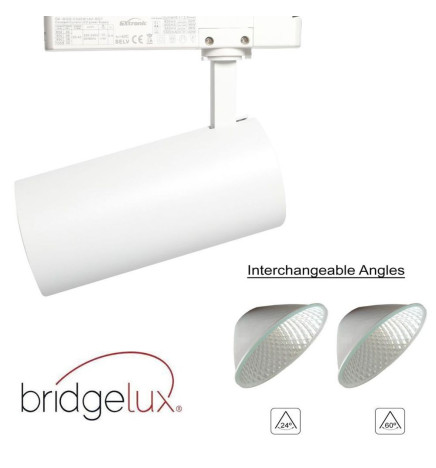 LED Tracklight  40W - 34W - FARUM - White-  3-PHASE Rails - CRI+92 - UGR13 - HIGH LUMEN 140Lm/W