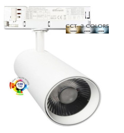 LED Spotlight 40W - 26W NEW MAYA White Three-Phase Rail - CCT - CRI+92 - UGR13 - HIGH LUMEN