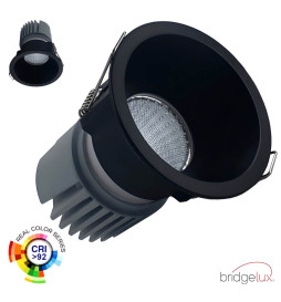 15W LED Downlight - BLACK ROUND - CRI+92 - UGR13