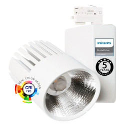 LED Tracklight 40W UPPSALA White PHILIPS Driver 3-PHASE rails - CRI+92