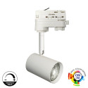8W Trifase LED Track Spotlight - WHITE - Dimmable Triac - 24º - HIGH LUMEN 150Lm/W - CRI+98