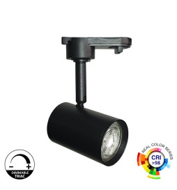 LED Sporskspotlight 8W Enkeltfaset SORT - Dæmpbar Triac - 24º - HØJT LUMEN 150Lm/W - CRI+98