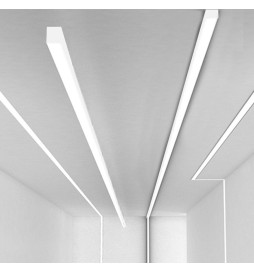 Lineær lampe - overfladeloft - MÜNCHEN HVID  - 0,5 m - 1 m - 1,5 m - 2 m - IP54 - Dæmpbar