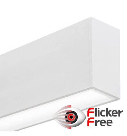 Lineare LED - Deckenaufbauleuchte - MÜNCHEN WEISS - 0.5m - 1m - 1,5m - 2m - IP54 - Dimmbar