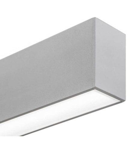 Plafoniera LED lineare - MONACO DI BAVIERA ARGENTO - 0.5m - 1m - 1.5m - 2m - IP20