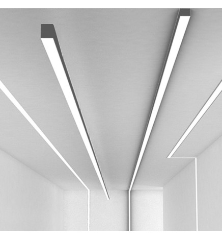 Plafoniera LED lineare - MONACO DI BAVIERA ARGENTO - 0.5m - 1m - 1.5m - 2m - IP20