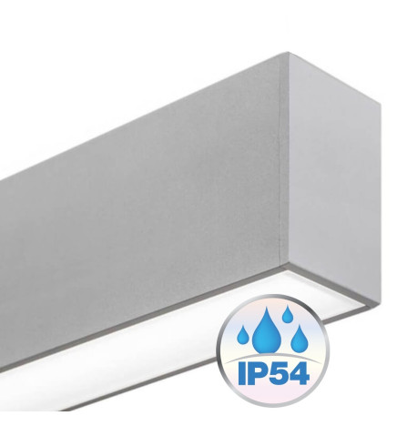 Plafoniera LED lineare - MONACO DI BAVIERA ARGENTO - 0.5m - 1m - 1.5m - 2m - IP20