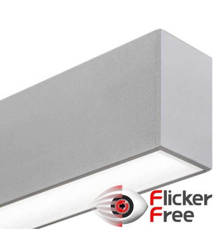 Plafoniera LED lineare - MONACO DI BAVIERA ARGENTO - 0.5m - 1m - 1.5m - 2m - IP20
