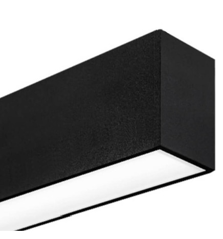 Lineare LED - Deckenaufbauleuchte - MÜNCHEN SCHWARZ - 0,5 m - 1 m - 1,5 m - 2 m - IP20