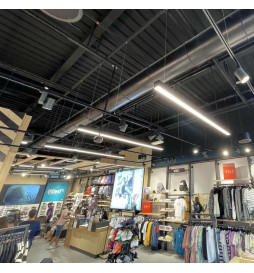 Lineare LED - Deckenaufbauleuchte - MÜNCHEN SCHWARZ - 0,5 m - 1 m - 1,5 m - 2 m - IP20