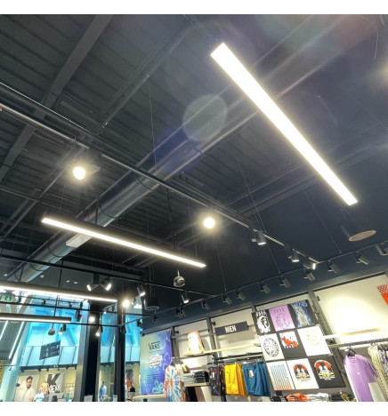 Lineær lampe - overfladeloft - MÜNCHEN SORT - 0,5 m - 1 m - 1,5 m - 2 m - IP20