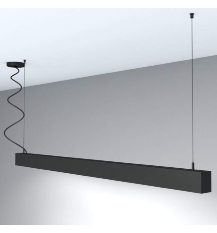 Lineær lampe LED - vedhæng - MÜNCHEN SORT - 0,5m - 1m - 1,5m - 2m - IP54 - dæmpbar