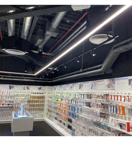 Lampada lineare Sospensione LED - MUNICH NERO - 0.5m - 1m - 1.5m - 2m - IP54 - Dimmerabile