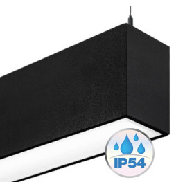 Lineær lampe LED - vedhæng - MÜNCHEN SORT - 0,5m - 1m - 1,5m - 2m - IP54 - dæmpbar