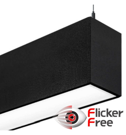 Lineær lampe LED - vedhæng - MÜNCHEN SORT - 0,5m - 1m - 1,5m - 2m - IP54 - dæmpbar