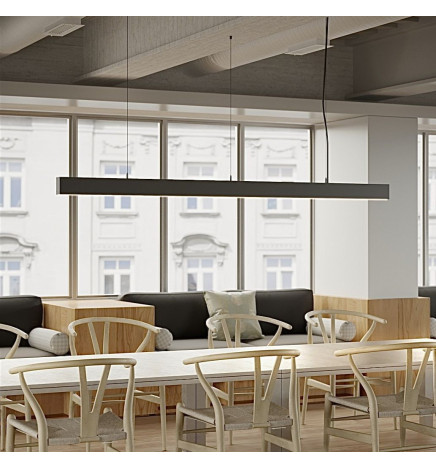 Lampe linéaire Suspension - MUNICH NOIR - 0,5m - 1m - 1,5m - 2m - IP20