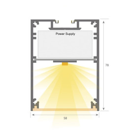 Lampada lineare Sospensione - MONACO DI BAVIERA ARGENTO - 0.5m - 1m - 1.5m - 2m - IP20
