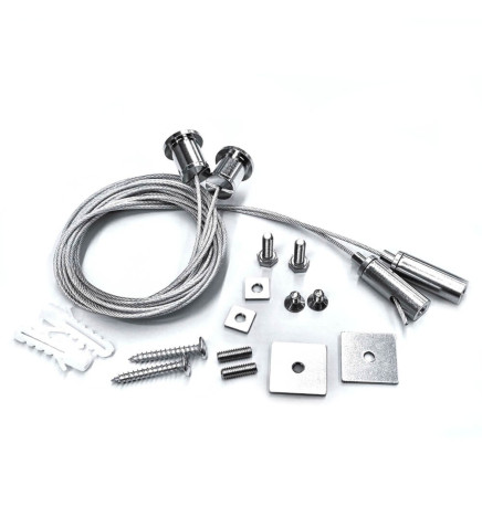 Lampada lineare Sospensione - MONACO DI BAVIERA ARGENTO - 0.5m - 1m - 1.5m - 2m - IP20