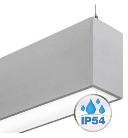 Lampada lineare Sospensione - MONACO DI BAVIERA ARGENTO - 0.5m - 1m - 1.5m - 2m - IP20