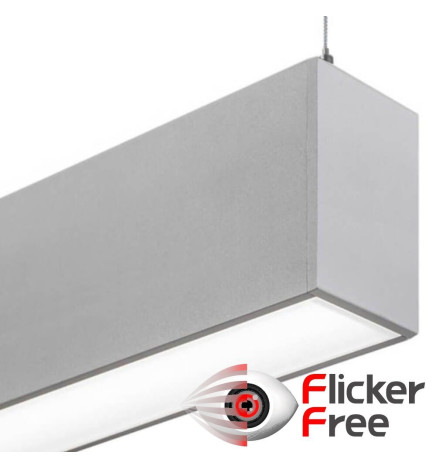 Lampada lineare Sospensione - MONACO DI BAVIERA ARGENTO - 0.5m - 1m - 1.5m - 2m - IP20