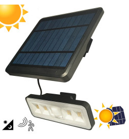 Aplique Solar LED Desmontable - 1000Lm - Sensor de presencia PIR - 4000K