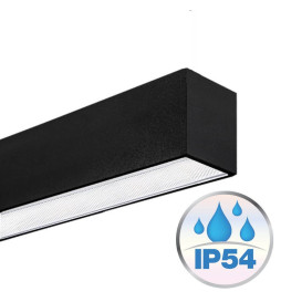 Lineare LED - Deckenaufbauleuchte - MÜNCHEN MINI SCHWARZ - 0,5 m - 1 m - 1,5 m - 2 m - IP54