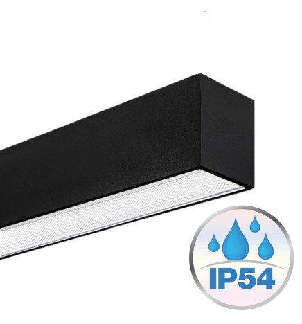 Lineare LED - Deckenaufbauleuchte - MÜNCHEN MINI SCHWARZ - 0,5 m - 1 m - 1,5 m - 2 m - IP54