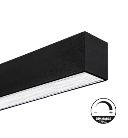 Lineare LED - Deckenaufbauleuchte - MÜNCHEN MINI SCHWARZ - 0,5 m - 1 m - 1,5 m - 2 m - IP54