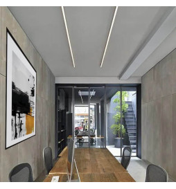 Plafoniera LED lineare - MONACO DI BAVIERA MINIARGENTO - 0.5m - 1m - 1.5m - 2m - IP54