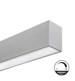 Plafoniera LED lineare - MONACO DI BAVIERA MINIARGENTO - 0.5m - 1m - 1.5m - 2m - IP54
