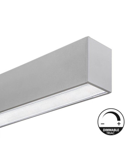 Plafoniera LED lineare - MONACO DI BAVIERA MINIARGENTO - 0.5m - 1m - 1.5m - 2m - IP54